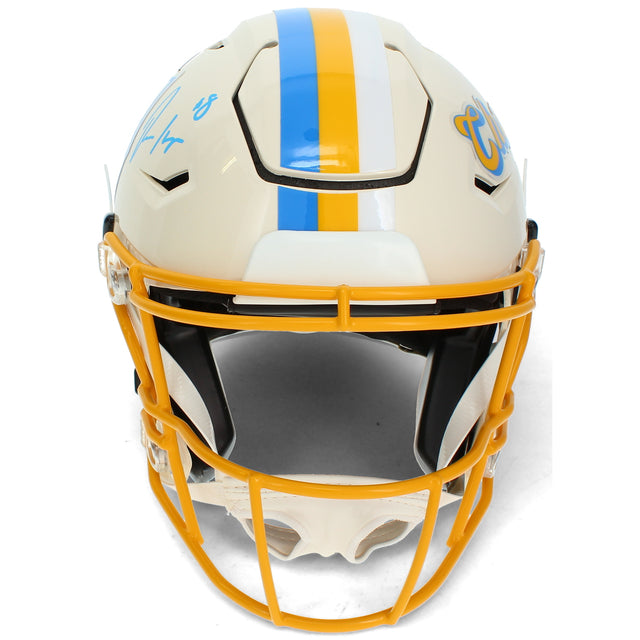 Omarion Hampton Autographed LA Chargers RETRO Speedflex Authentic Helmet Beckett