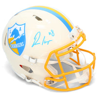 Omarion Hampton Autographed Los Angeles Chargers RETRO Speed Authentic Helmet Beckett Witnessed