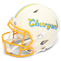 Omarion Hampton Autographed Los Angeles Chargers RETRO Speed Authentic Helmet Beckett Witnessed