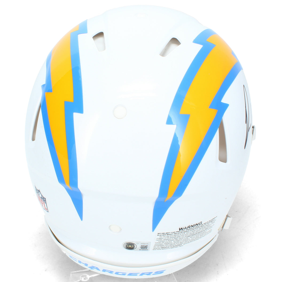 Omarion Hampton Autographed Los Angeles Chargers Speed Authentic Helmet Beckett