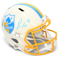 Omarion Hampton Autographed Los Angeles Chargers RETRO Speed Full Size Helmet Beckett