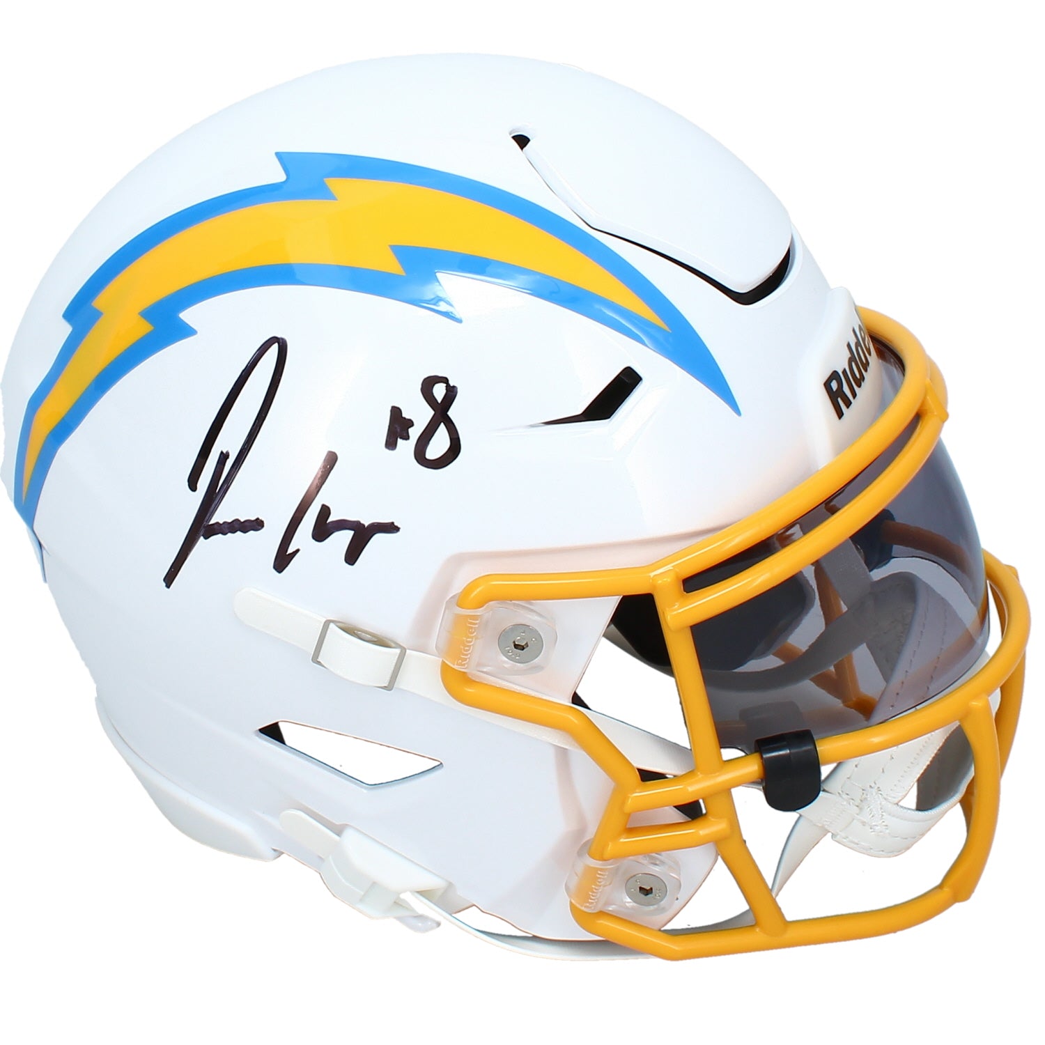 Omarion Hampton Autographed Los Angeles Chargers SpeedFlex Midi Helmet Beckett