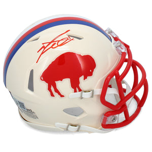 Mario Williams Autographed Buffalo Bills RETRO Speed Mini Helmet GTSM Witnessed