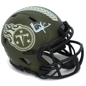 Vince Young Autographed Tennessee Titans 2022 Salute to Service Speed Mini Helmet GTSM