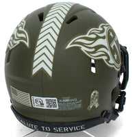 Vince Young Autographed Tennessee Titans 2022 Salute to Service Speed Mini Helmet GTSM