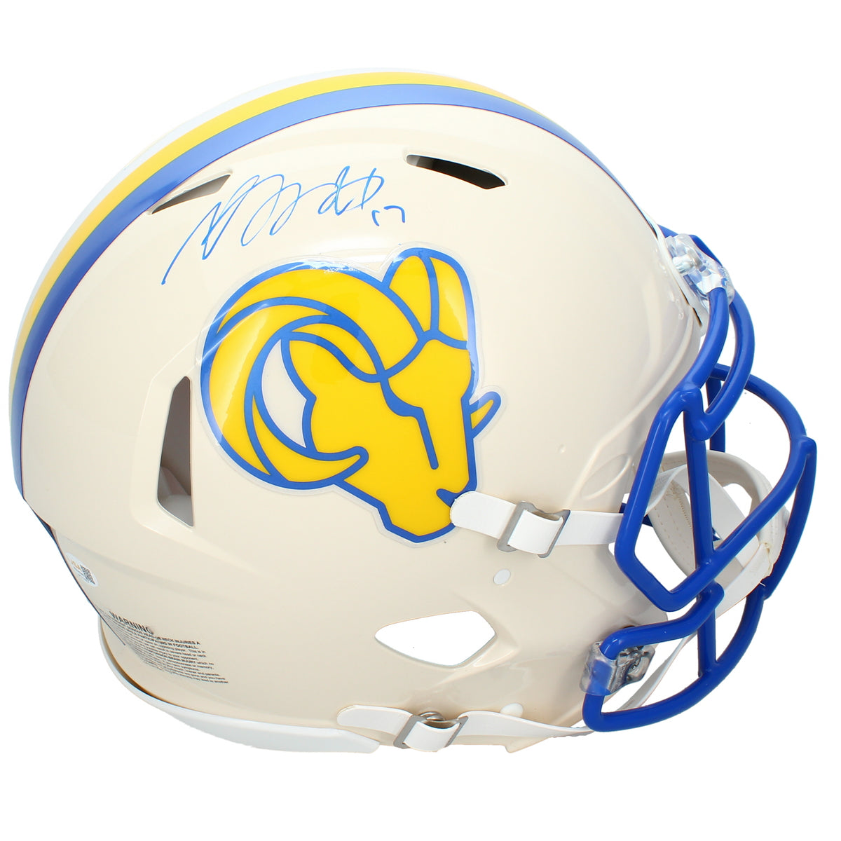 Davante Adams Autographed Los Angeles Rams RETRO Speed Authentic Helmet JSA Witnessed