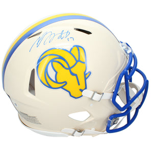 Davante Adams Autographed Los Angeles Rams RETRO Speed Authentic Helmet JSA Witnessed