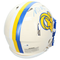 Davante Adams Autographed Los Angeles Rams RETRO Speed Authentic Helmet JSA Witnessed