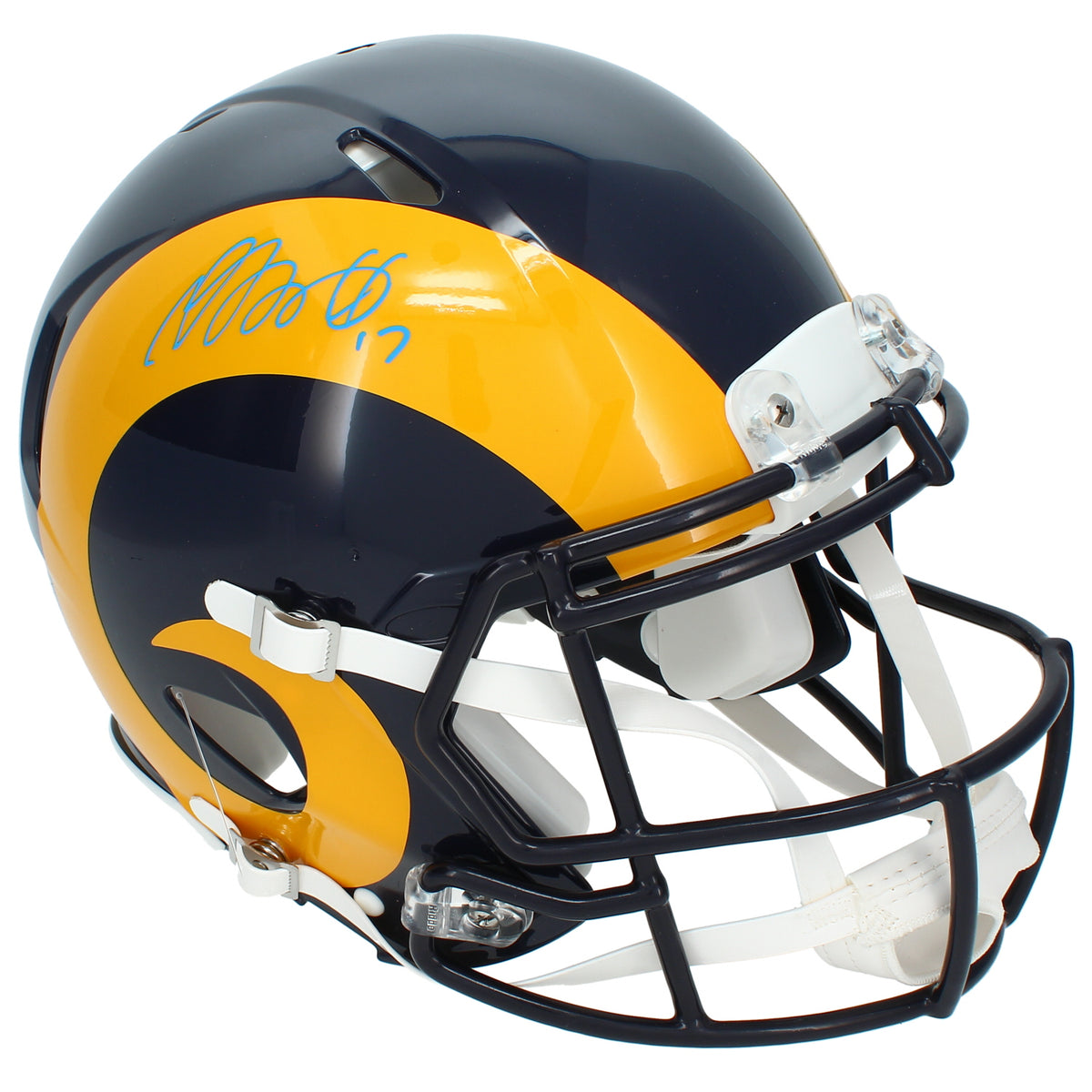 Davante Adams Autographed Los Angeles Rams 1981-99 Throwback Speed Authentic Helmet JSA Witnessed
