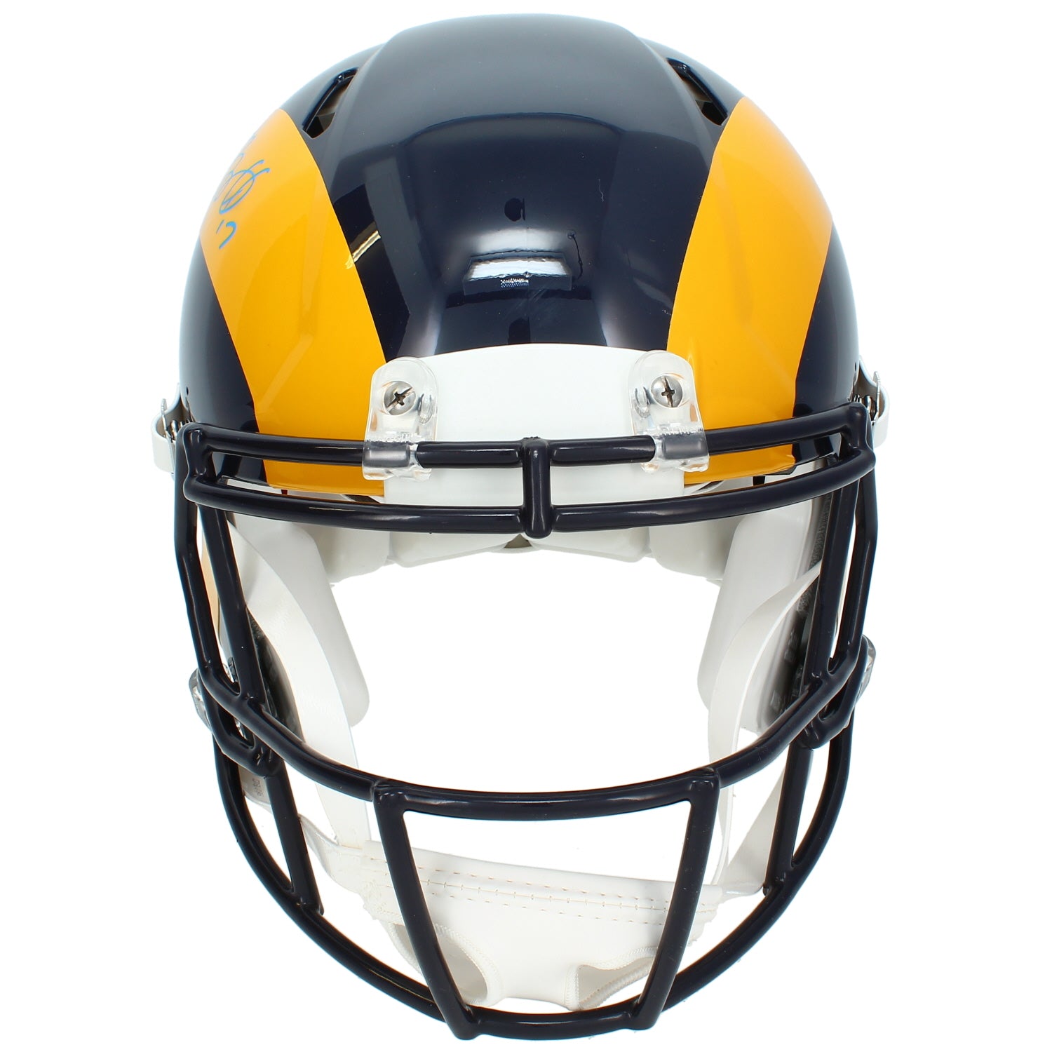 Davante Adams Autographed Los Angeles Rams 1981-99 Throwback Speed Authentic Helmet JSA Witnessed