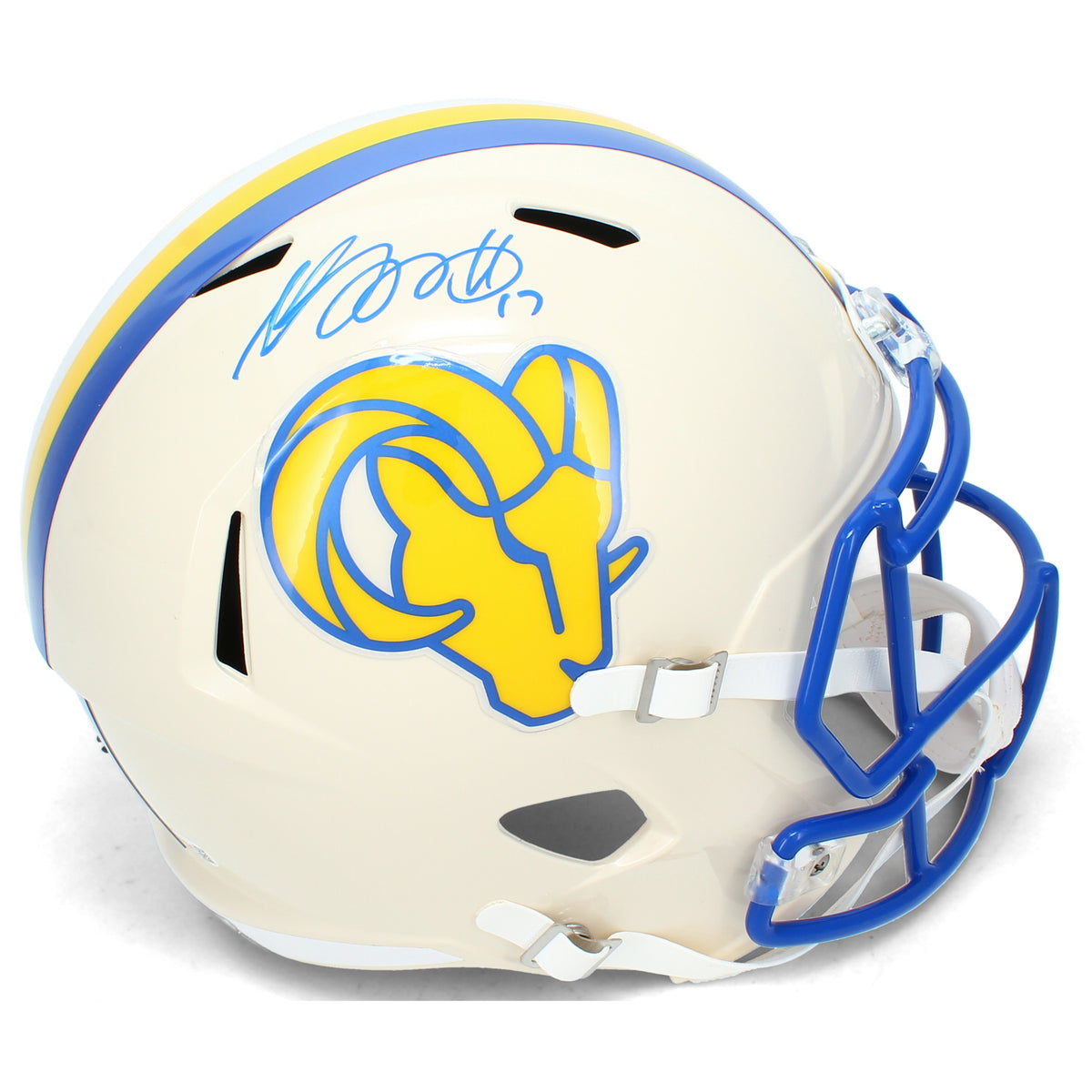 Davante Adams Autographed Los Angeles Rams RETRO Speed Replica Helmet JSA