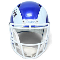 Davante Adams Autographed Los Angeles Rams White 2026 Alternate Fearsome White Speed Full Size Helmet JSA Witnessed