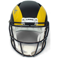 Davante Adams Autographed Los Angeles Rams Black Rivalries Speed Full Size Helmet JSA Witnessed