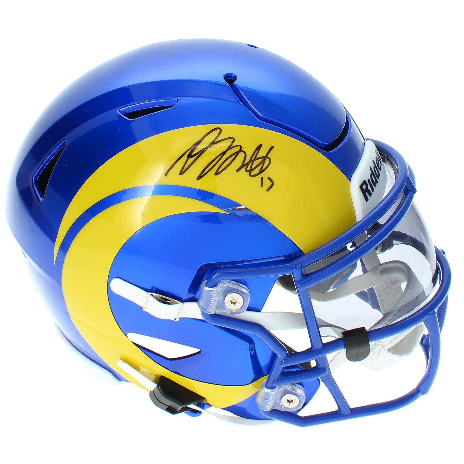 Davante Adams Autographed Los Angeles Rams Speedflex Midi Helmet JSA Witnessed