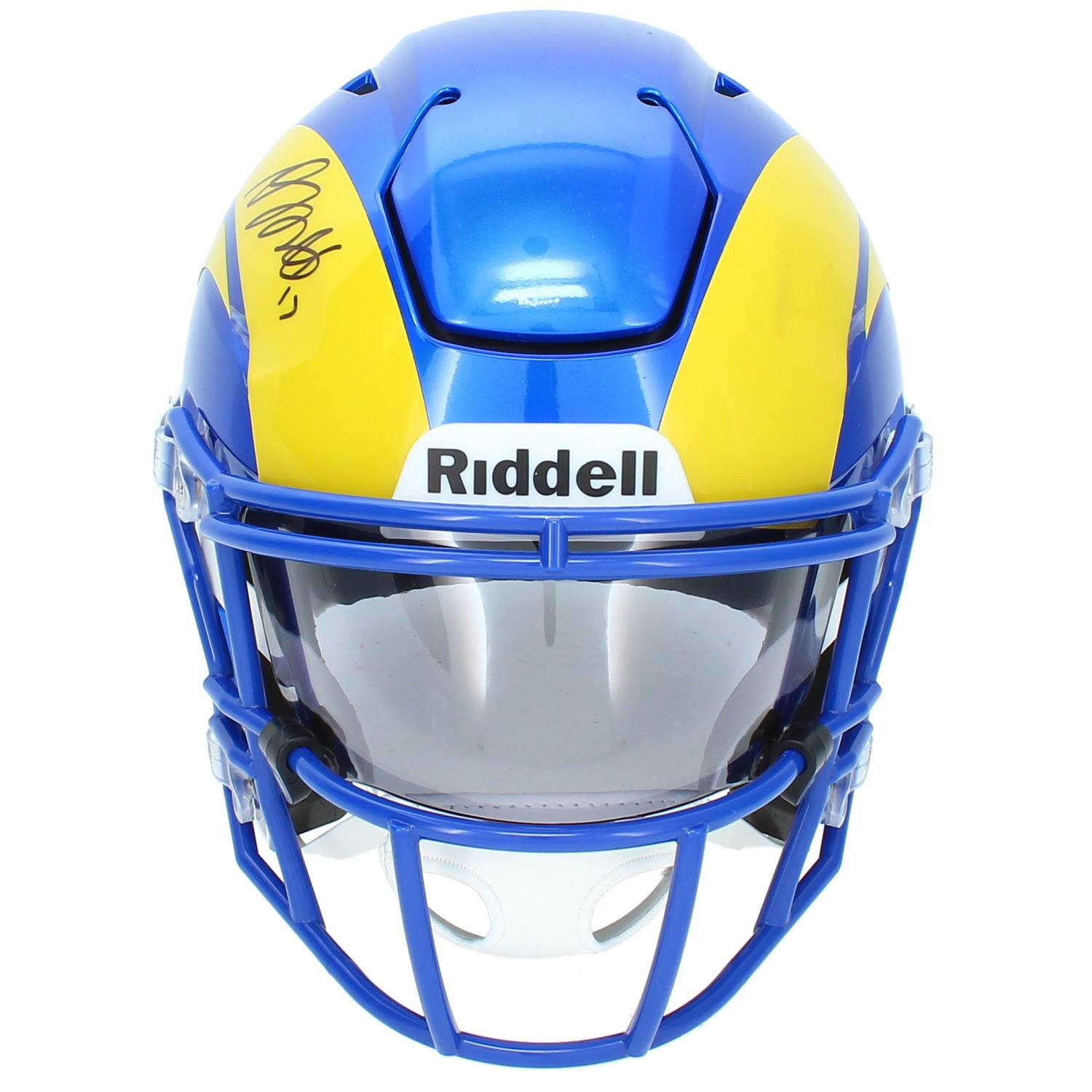 Davante Adams Autographed Los Angeles Rams Speedflex Midi Helmet JSA Witnessed