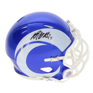 Davante Adams Autographed Los Angeles Rams White 2026 Alternate Fearsome White Speed Mini Helmet JSA