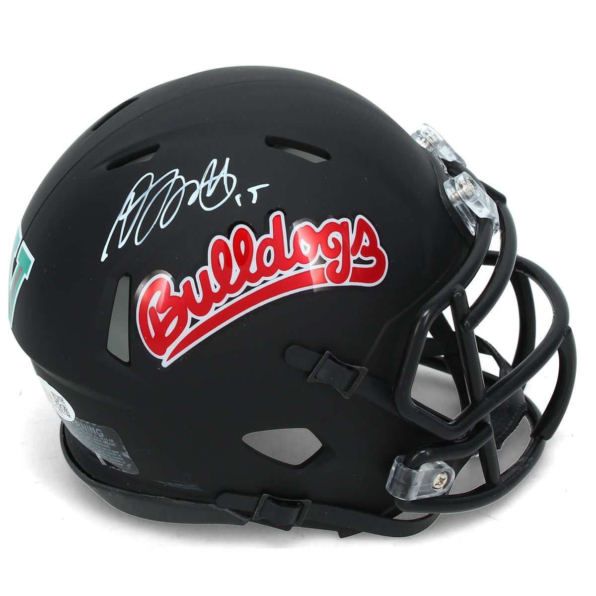 Davante Adams Autographed Black Alternate Fresno State Speed Mini Helmet JSA
