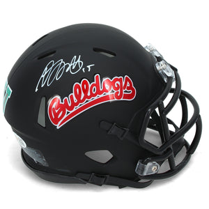 Davante Adams Autographed Black Alternate Fresno State Speed Mini Helmet JSA