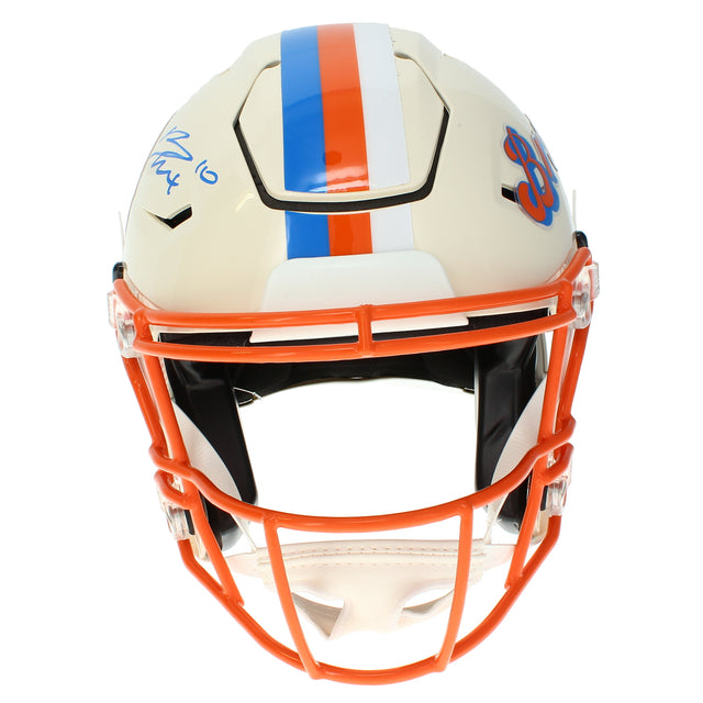 Bo Nix Autographed Denver Broncos RETRO Speedflex Authentic Helmet Beckett