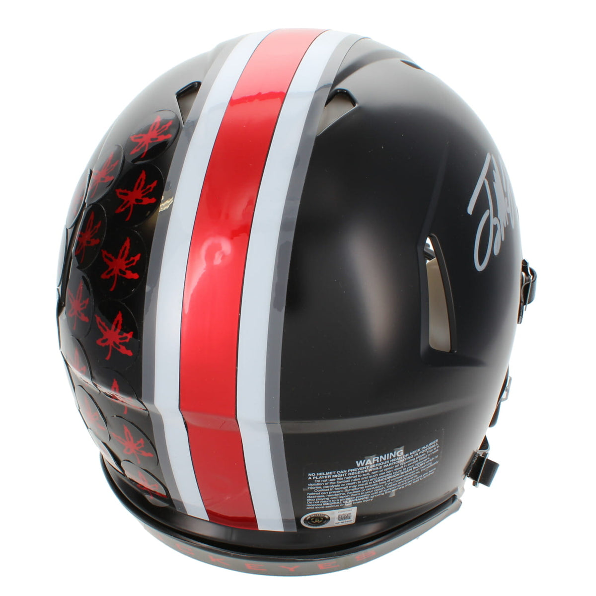 Terry McLaurin Autographed Ohio State Buckeyes Black Alternate Speed Authentic Helmet Beckett