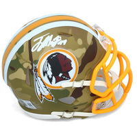 Terry McLaurin Autographed Washington Redskins CAMO Speed Mini Helmet Beckett