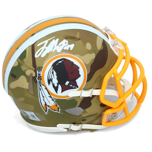 Terry McLaurin Autographed Washington Redskins CAMO Speed Mini Helmet Beckett