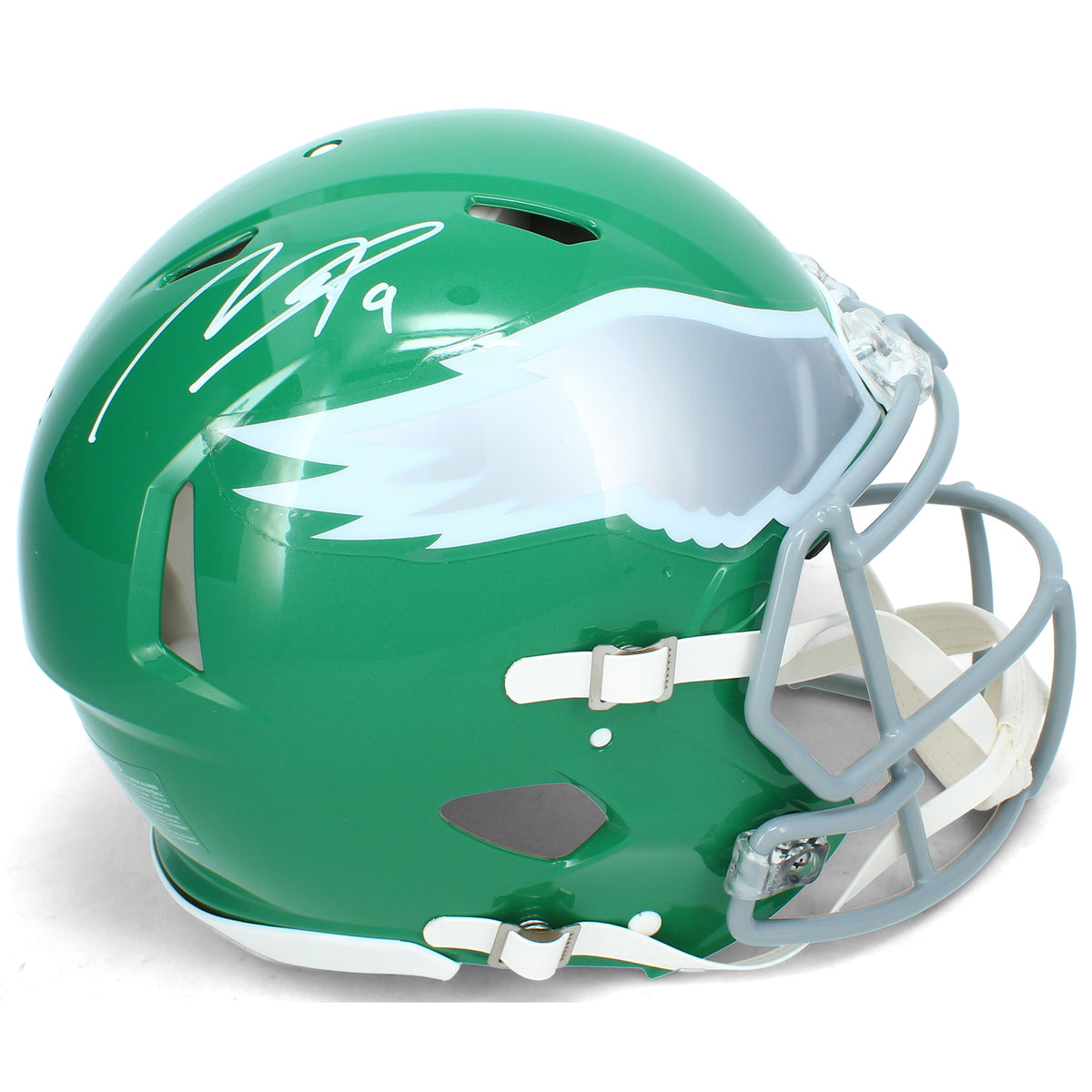 Makai Lemon Autographed Philadelphia Eagles Kelly Green 2023 Alternate Speed Authentic Helmet Beckett