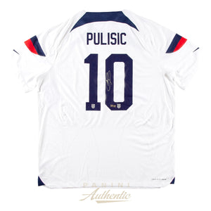 Christian Pulisic Autographed White 2022 US Home Authentic Jersey Panini