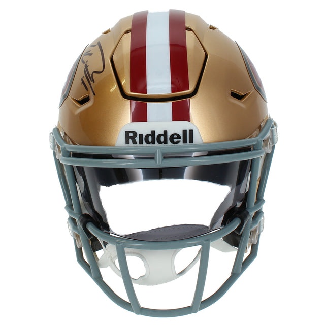 George Kittle Autographed San Francisco 49ers Speedflex Midi Helmet Beckett