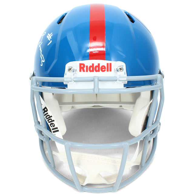 De'Zuan Stribling Autographed Ole Miss Rebels Powder Blue Authentic Helmet Beckett