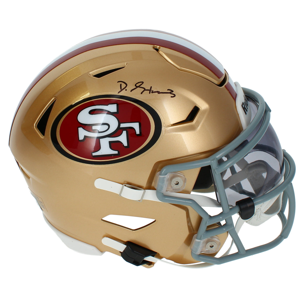 De'Zuan Stribling Autographed San Francisco 49ers Speedflex Midi Helmet Beckett