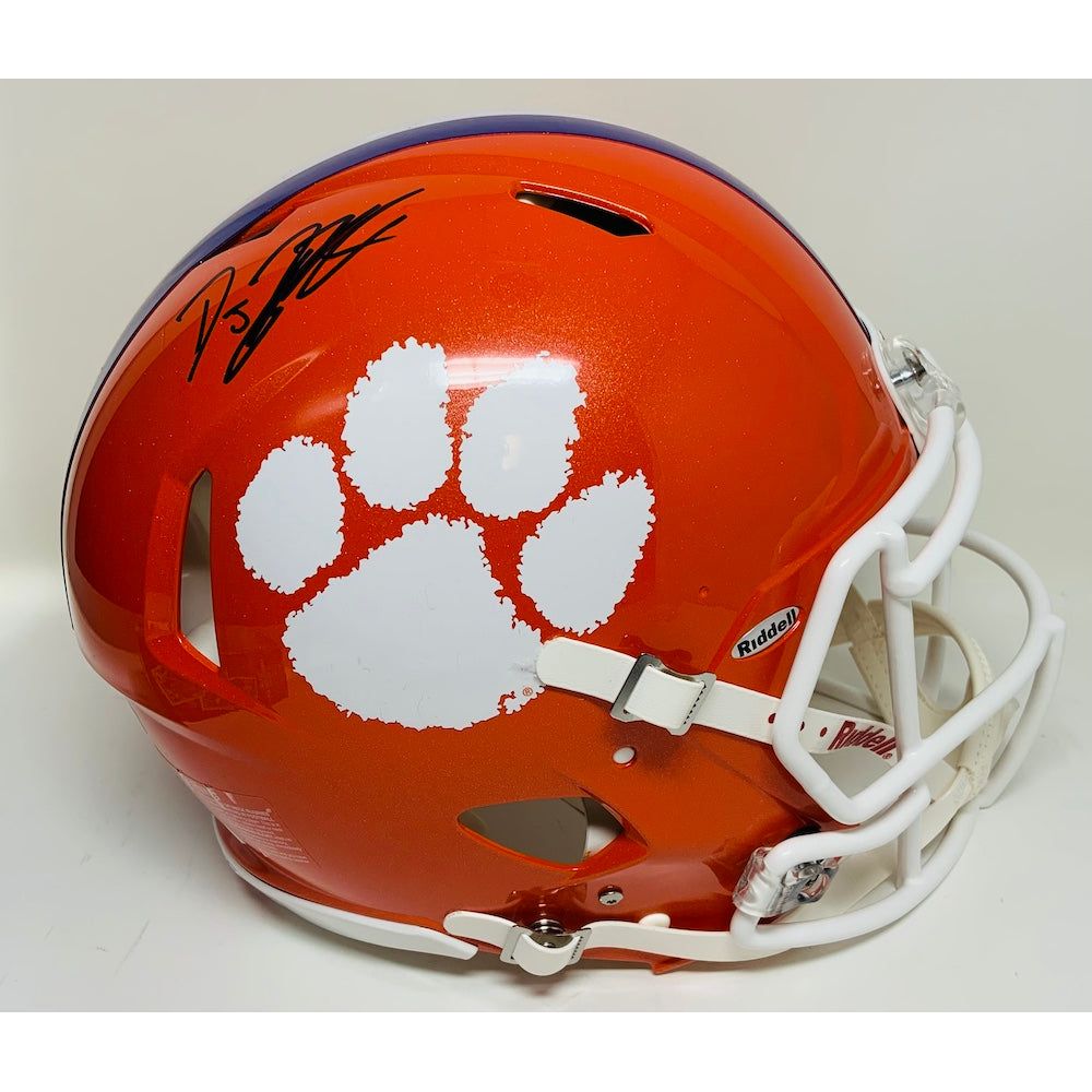 DJ UIAGALELEI Autographed Clemson Tigers Authentic Speed Helmet FANATICS