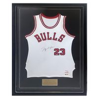 Michael Jordan Autographed Chicago Bulls Original M&N Rookie Jersey UDA LE 110/123