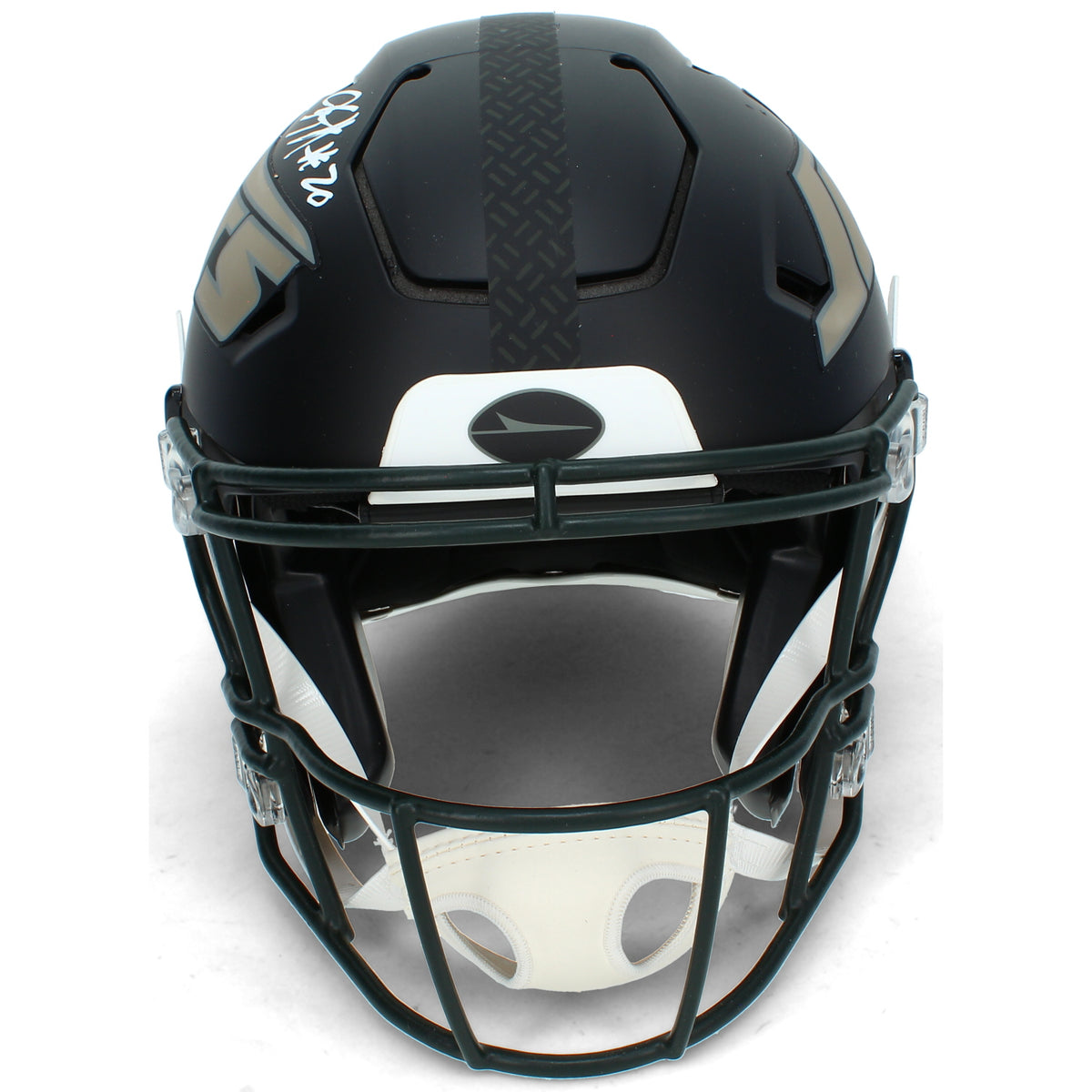 Breece Hall Autographed New York Jets Black Rivalries Speedflex Authentic Helmet Beckett