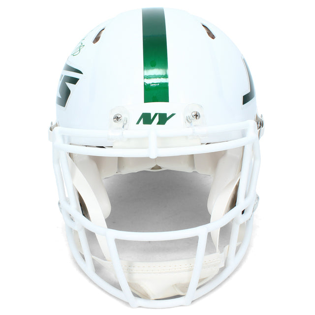 Breece Hall Autographed New York Jets White 2026 Alternate Speed Authentic Helmet Beckett