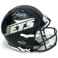 Breece Hall Autographed New York Jets Black Rivalries Speed Authentic Helmet Beckett