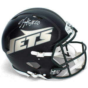 Breece Hall Autographed New York Jets Black Rivalries Speed Authentic Helmet Beckett