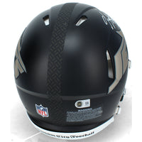 Breece Hall Autographed New York Jets Black Rivalries Speed Authentic Helmet Beckett