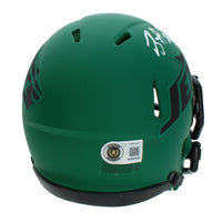 Breece Hall Autographed New York Jets RAVE Speed Mini Helmet Beckett Witnessed