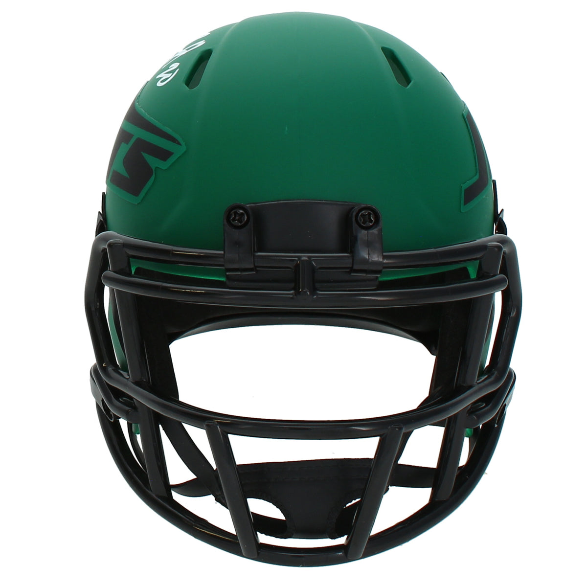 Breece Hall Autographed New York Jets RAVE Speed Mini Helmet Beckett Witnessed