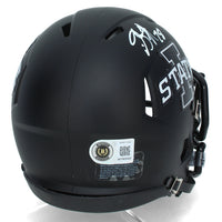 Breece Hall Autographed Iowa State Cyclones Satin Black Alternate Speed Mini Helmet Beckett