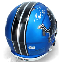 Sam LaPorta Autographed Detroit Lions Blue 2024 Alternate Speed Authentic Helmet Beckett
