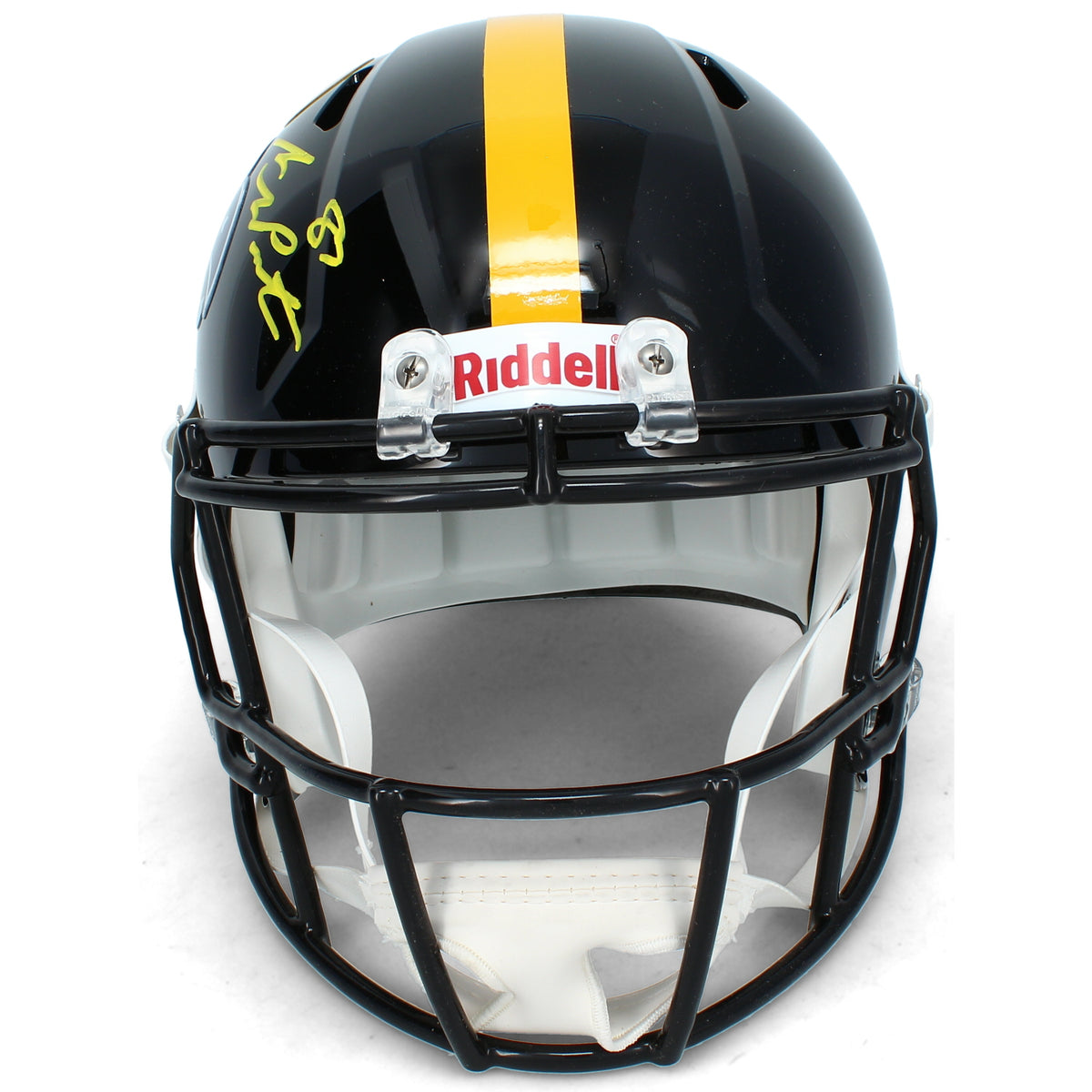 Sam LaPorta Autographed Iowa Hawkeyes Black Alternate Stars & Stripes Speed Full Size Helmet Beckett
