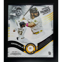 FERNANDO TATIS Jr. Unsigned Padres Framed 15" x 17" Game Used Baseball Collage LE 23/50