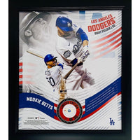 MOOKIE BETTS Unsigned Dodgers Framed 15" x 17" Game Used Baseball Collage LE 50/50
