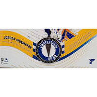 JORDAN BINNINGTON St. Louis Blues Framed 15 x 17 Game Used Puck Collage LE 50/50