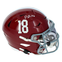 DeVonta Smith Autographed Alabama Crimson Tide Speedflex Midi Helmet Beckett