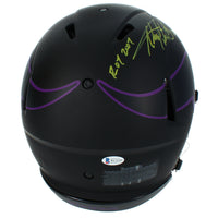 Adrian Peterson Autographed/Dual Inscribed Minnesota Vikings Eclipse Speed Authentic Helmet Beckett