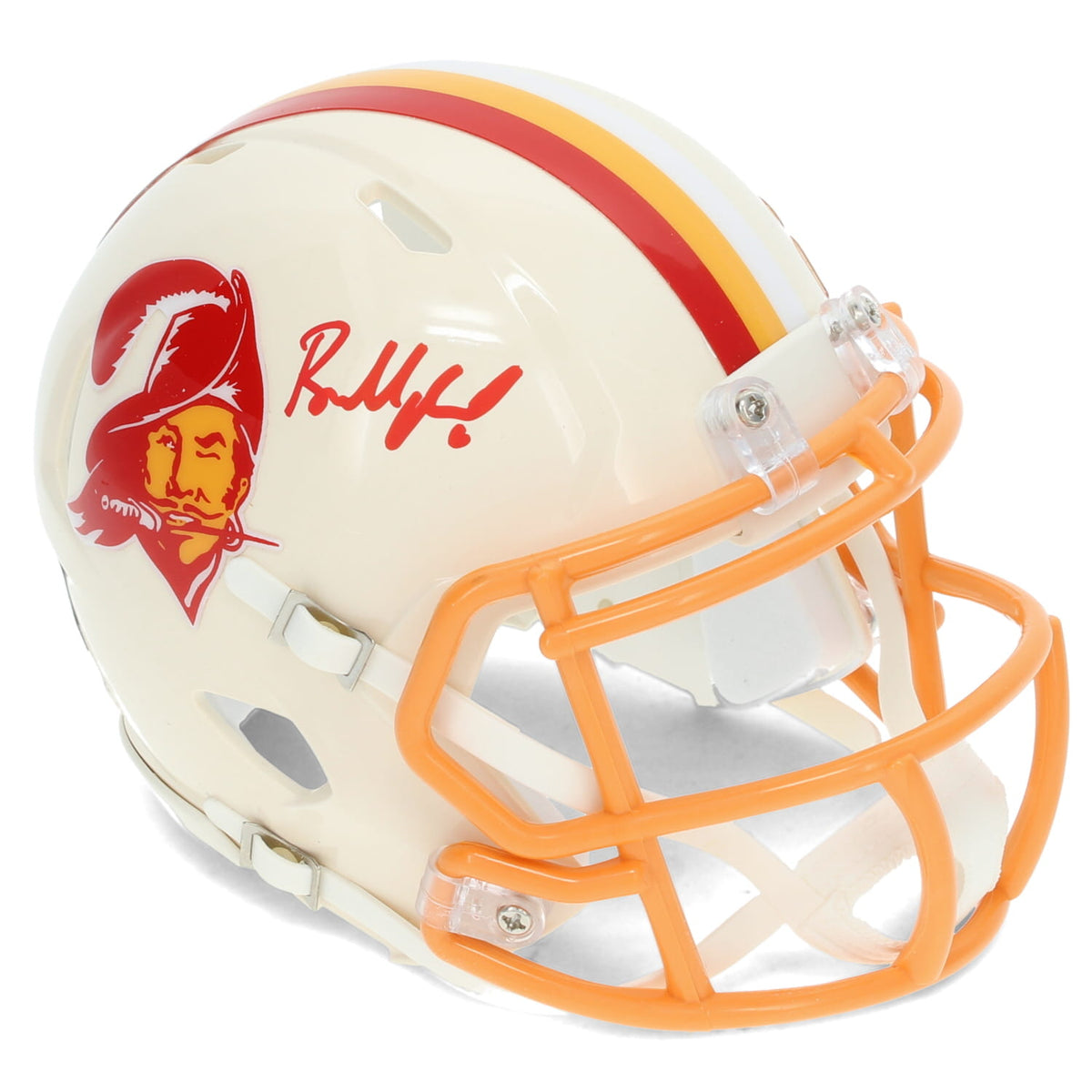 Baker Mayfield Autographed Tampa Bay Buccaneers RETRO Speed Mini Helmet Beckett