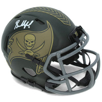 Baker Mayfield Autographed Tampa Bay Buccaneers 2025 Salute to Service Speed Mini Helmet Beckett